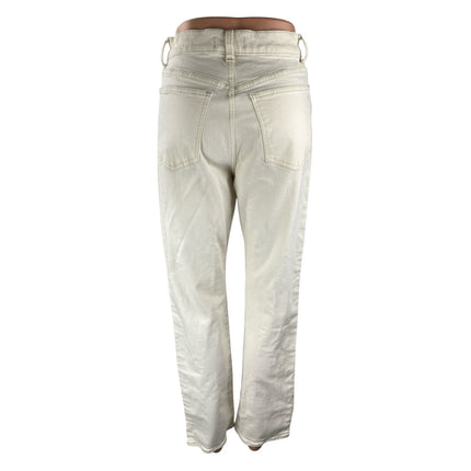 Madewell The Dean Women's White High Rise Workwear Straight Denim Jeans Pants 26