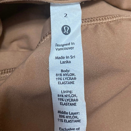 Lululemon Align Brown Sleeveless Activewear Athletic Sports Bra Crop Tank Top 2