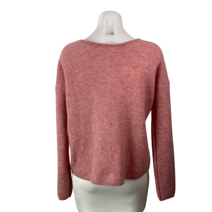 NEW La Maille Sezane Pink Long Sleeves Knit Button Front Cardigan Sweater Top S