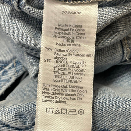 Madewell Women's Blue Medium Wash Utility Y2K Straight Denim Jeans Overall Sz XS