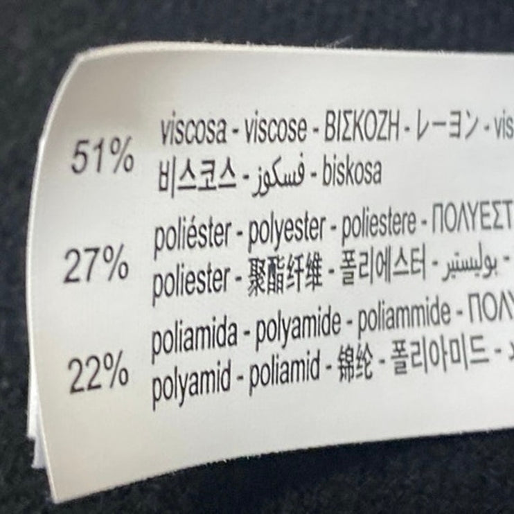 Zara Women's Black Collared Long Sleeve Knit Polo Sweatshirt Sweater Top Size L