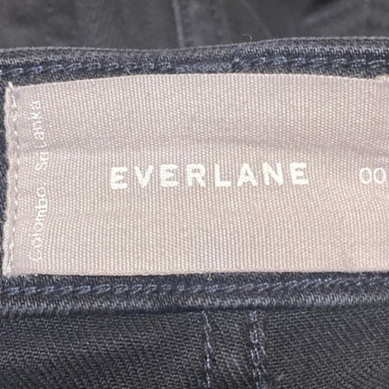 Everlane Women's Black Straight Wide Leg High Waist Denim Jeans Pants Size 0