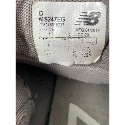New Balance 247 Mens Marblehead Gray Lace Up Low Top Athletic Sneakers Shoes 14