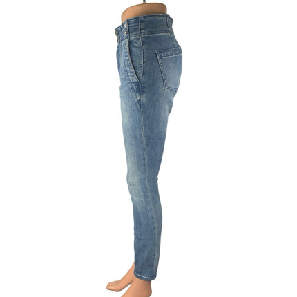 Anthropologie Pilcro Women's Blue High Waisted Skinny Denim Jeans Size 26