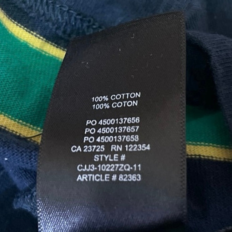 Aritzia Tna Men's Blue Green Striped Cotton Long Sleeve Tee T-Shirt Top Size XS