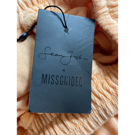 NEW Sean John x Missguided Womens Coral Velvet Velour Track Sweat Pants Size 8