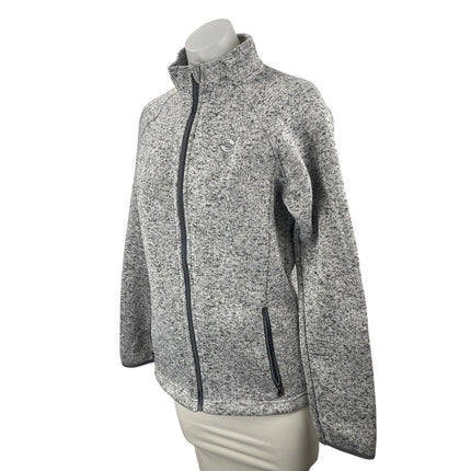 Vantage Summit Fleece Gray Full Zip Long Sleeve Sweatshirt Sweater Jacket Top M