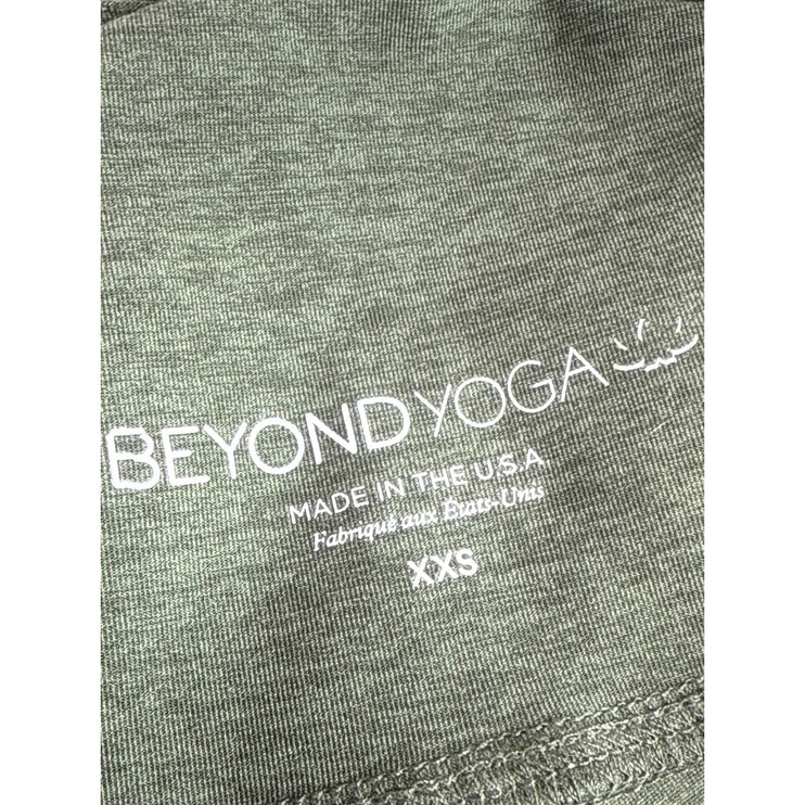 Beyond Yoga Women's Green High Rise Yoga Workout Athletic Biker Shorts Size XXS