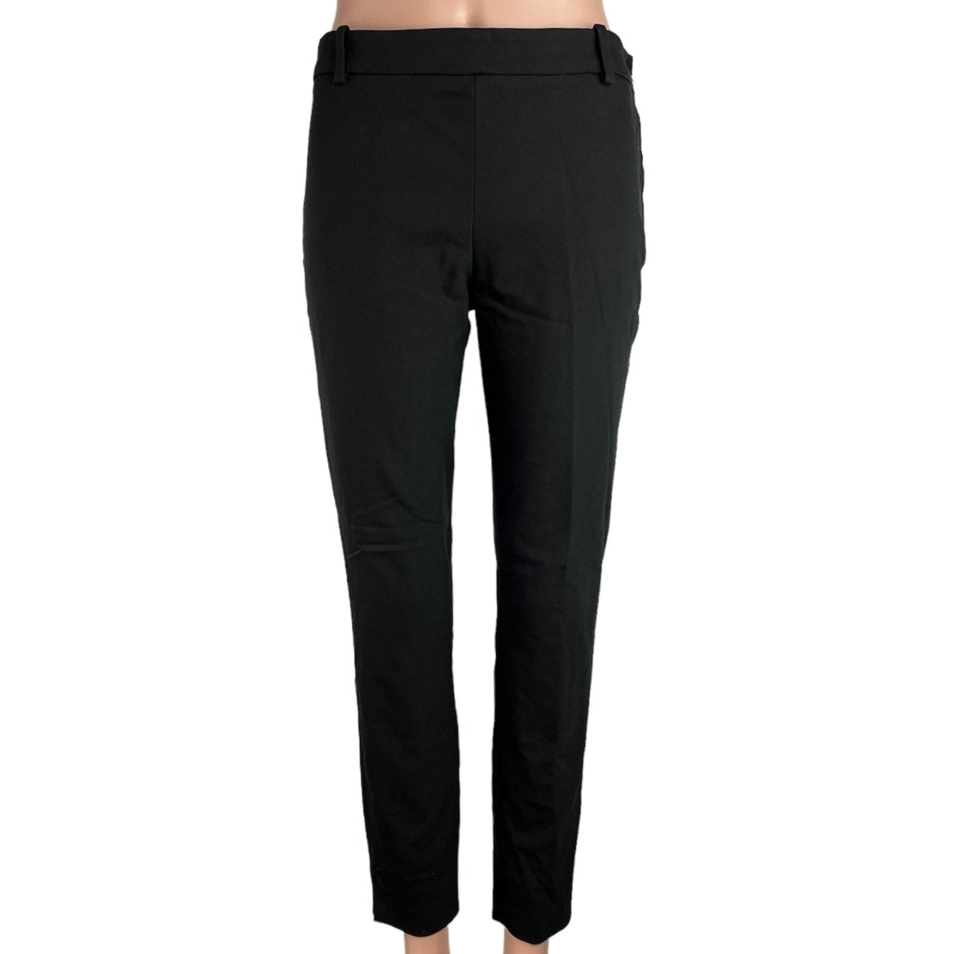 Zara Woman Black Mid Rise Side Zip Straight Leg Trouser Dress Pants Si Brie Zara Woman Black Mid Rise Side Zip Straight Leg Trouser Dress Pants Si Brie