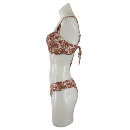 Abercrombie & Fitch Curve Love Floral Ticking Underwire Bikini Swimwear Set XL/M