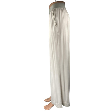 WeWoreWhat Womens White Pull On High Rise Pleated Wide Leg Trousers Pants Size S