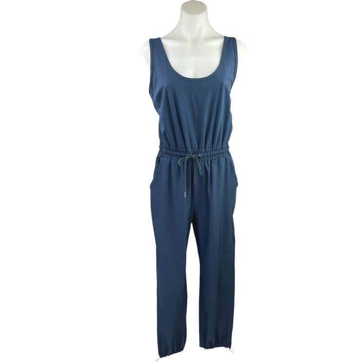 Abercrombie & Fitch Traveler Blue Sleeveless Elastic Drawstring Waist Jumpsuit S