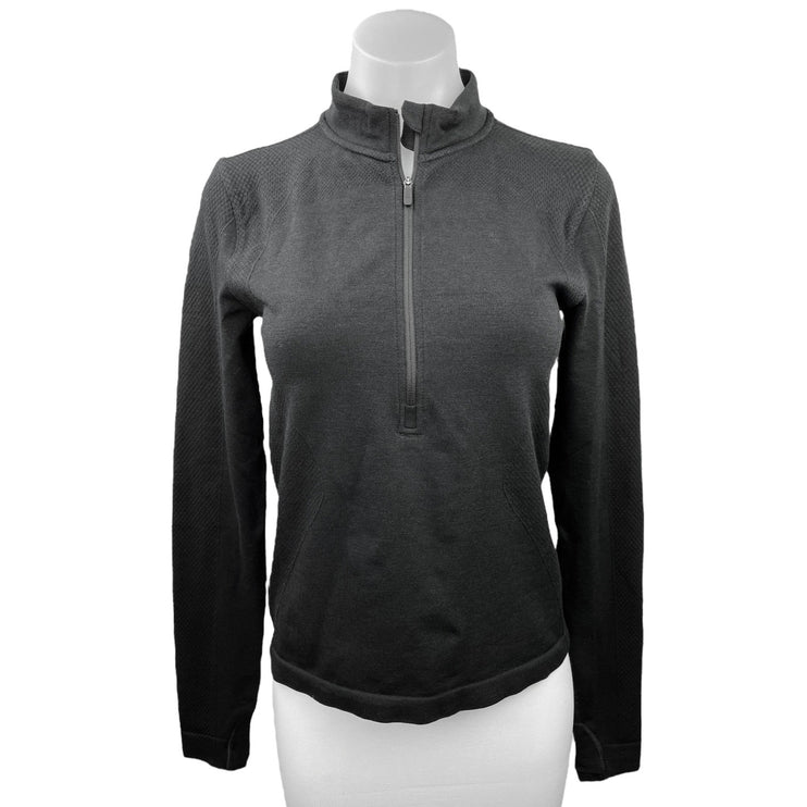 Lululemon Black Half Zip Athleisure Outdoor Athletic Sweatshirt Jacket Top Sz 8