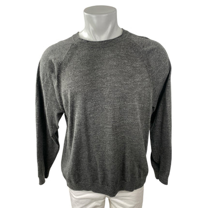 Lucky Brand Men's Dark Gray Heather Long Sleeve Crew Neck Sweatshirt Sweater L