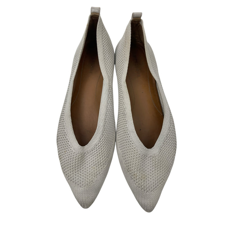 Everlane ReKnit Point Flats Women's Gray Pointed Toe Slip On Ballet Shoes 10.5