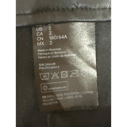 H&M Divided Black Faux Vegan Leather Pleated High Waisted Straight Leg Shorts 2