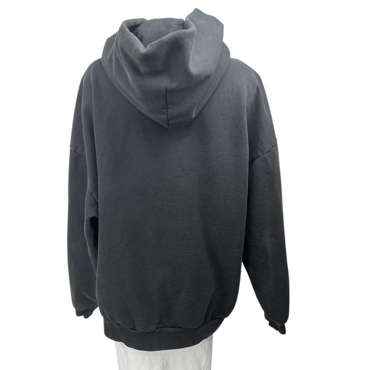 Drew House Black Graphic Logo Long Sleeve Hooded Hoodie Sweater Sweatshirt Top L