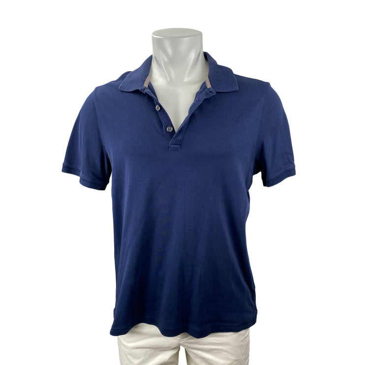 Banana Republic Men's Navy Blue Golf Casual Performance Polo Shirt Top Size L