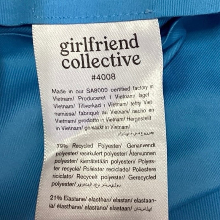 Girlfriend Collective Women's Blue Pull On High Rise Active Wear Leggings Size S