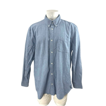 GAP Oxford Mens Light Blue Collared Long Sleeve Casual Button Down Shirt Top XXL