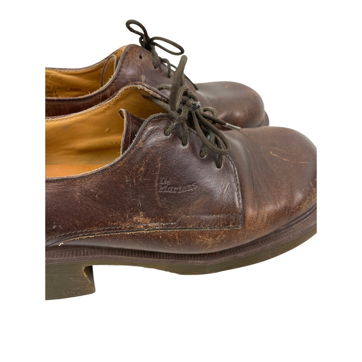 Dr. Martens 8461 Brown Distressed Leather Lace Up Chunky Platform Oxford Shoes 5