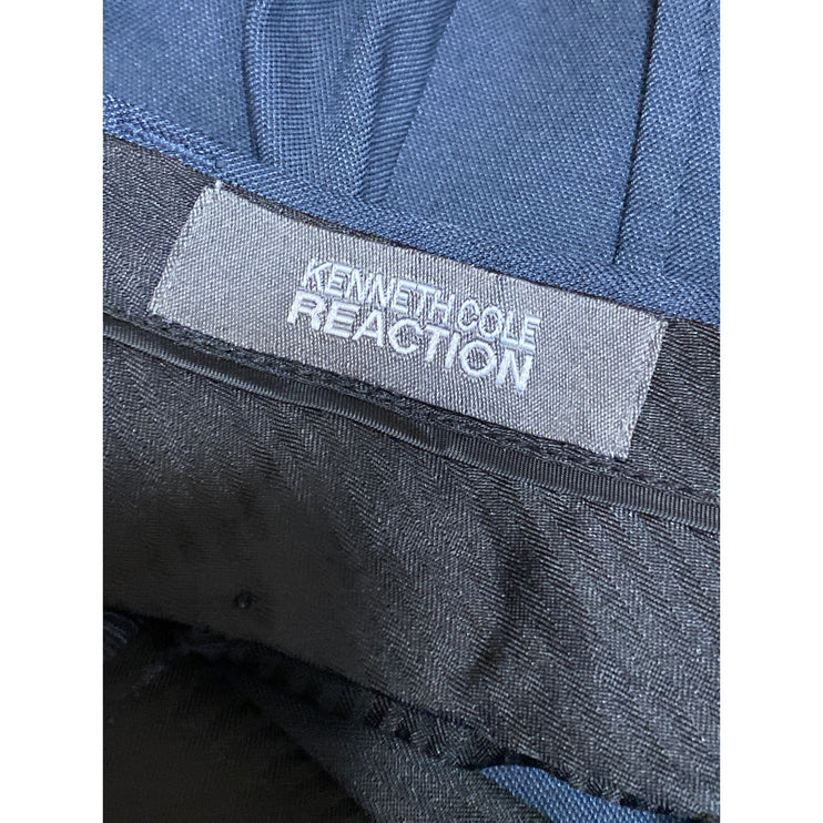 Kenneth Cole Reaction Blue High Rise Straight Chino Trousers Dress Pants 34X32