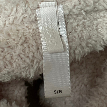Skims Women's Cream Fleece Fuzzy Teddy Full Zip Hoodie Sweatshirt Top Size S