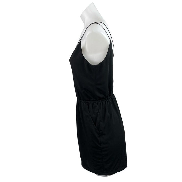 Sparkle & Fade Women's Black Sleeveless Cami Camisole V Neck Jumpsuit Romper S