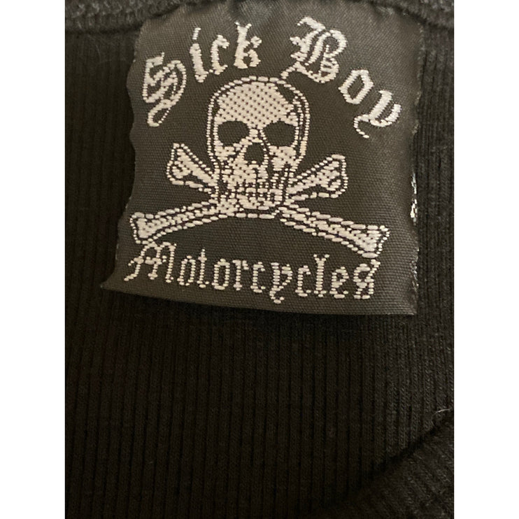 Sick Boy Motorcycles Black Graphic Ribbed Sleeveless Muscle Tee Tank Top Size XL