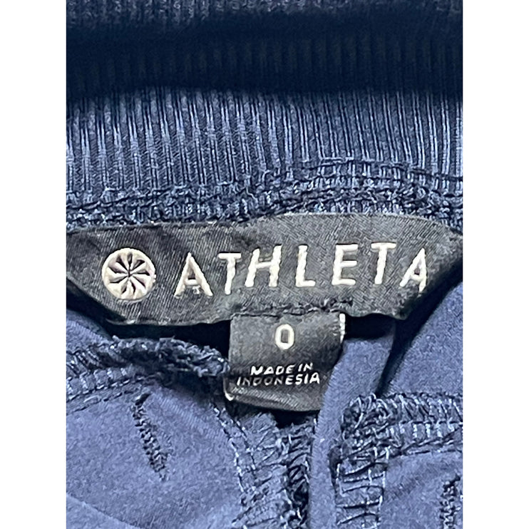 Athleta Women's Blue Mid Waist Tapered Crop Activewear Athletic Jogger Pants 0
