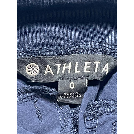 Athleta Women's Blue Mid Waist Tapered Crop Activewear Athletic Jogger Pants 0