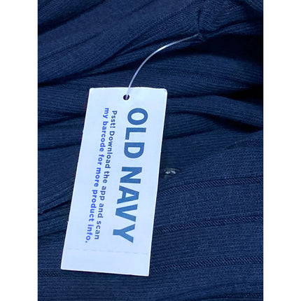 NEW Old Navy Blue Long Sleeve Ribbed Knit Button Down Sweater Midi Dress Size M