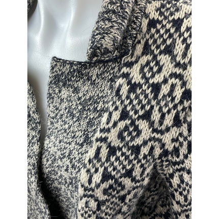 Banana Republic Alpaca Wool Fair Isle Double Breasted Cardigan Sweater Top Sz S