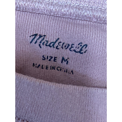 Madewell Women's Pink Crew Neck Long Sleeve Basic Sweater Sweatshirt Top Size M