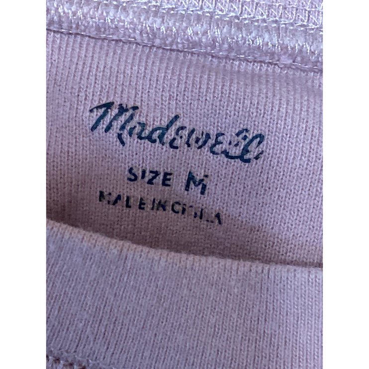 Madewell Women's Pink Crew Neck Long Sleeve Basic Sweater Sweatshirt Top Size M