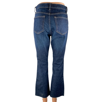 Everlane Women's Blue High Waisted Raw Hem Flared Bootcut Denim Jeans Size 26