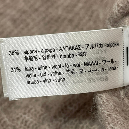 NEW Zara Beige Long Raglan Sleeves Wool Ribbed Knit Relaxed Fit Sweater Top Sz M