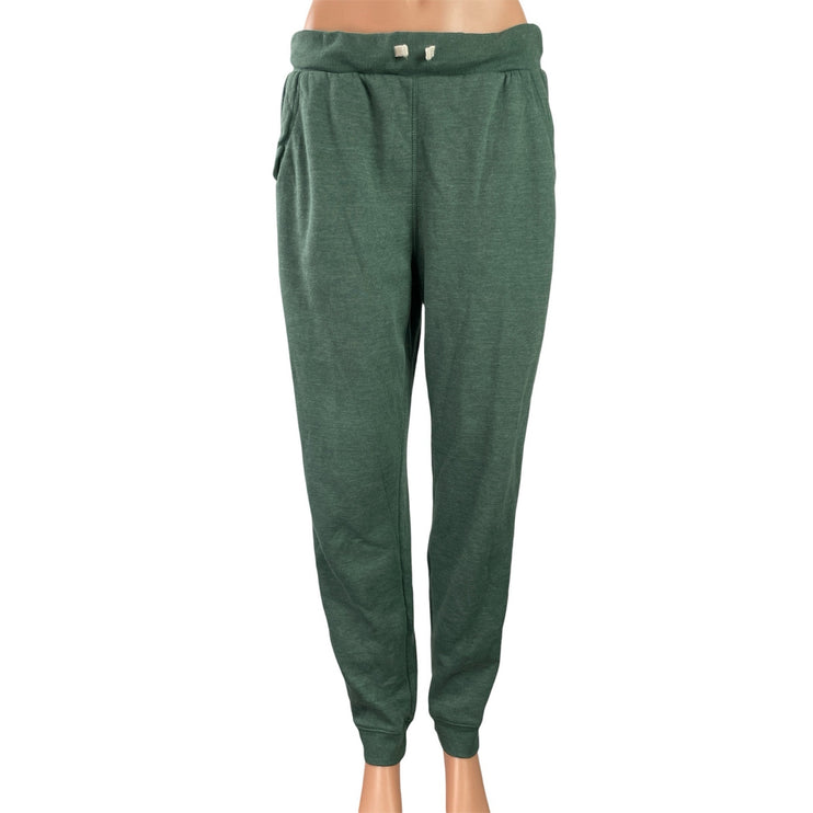 Marine Layer Women's Green Fleece Drawstring Tapered Jogger Sweat Pants Size S