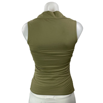 Aritzia Contour Women's Green Sleeveless Square Neck Sculpt Knit Tank Top Size S