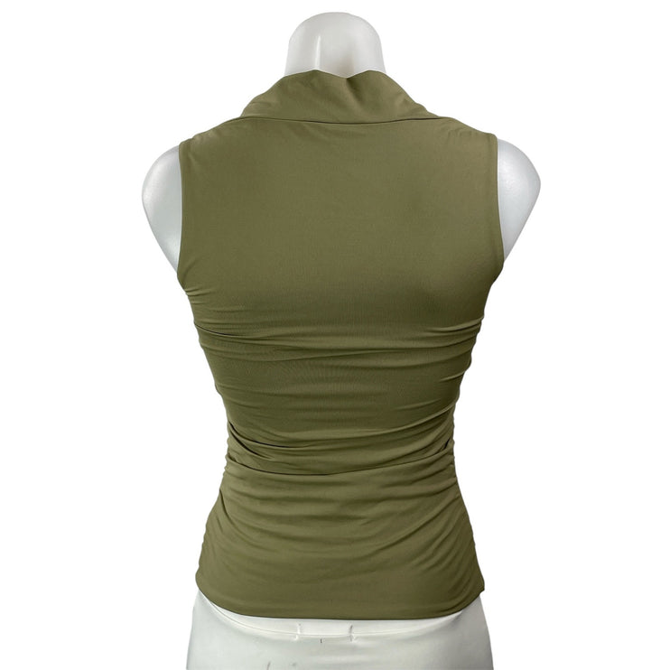 Aritzia Contour Women's Green Sleeveless Square Neck Sculpt Knit Tank Top Size S