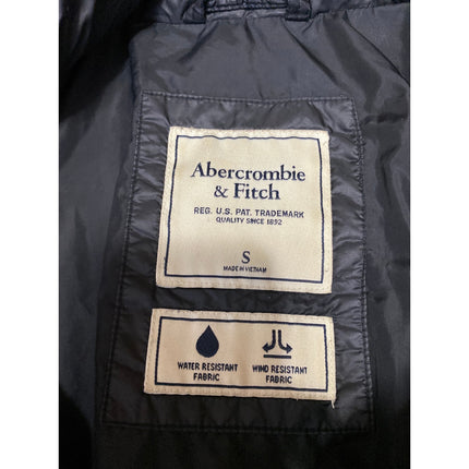Abercrombie & Fitch Womens Black Full Zip Down Parka Hooded Puffer Coat Jacket S