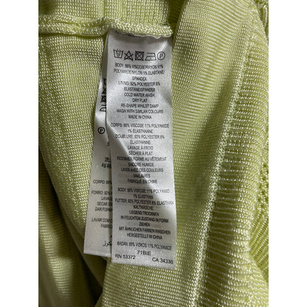 French Connection Yellow Green Short Sleeve Knit Bandage Sheath Mini Dress Sz 6