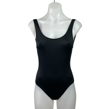 Solid & Striped Black Scoop Neck Open Back Sleeveless One Piece Swimsuit Size S