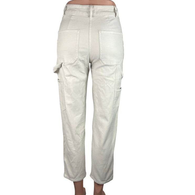 Aritzia Wilfred Free Women's White High Rise Straight Leg Ankle Denim Jeans Sz 0