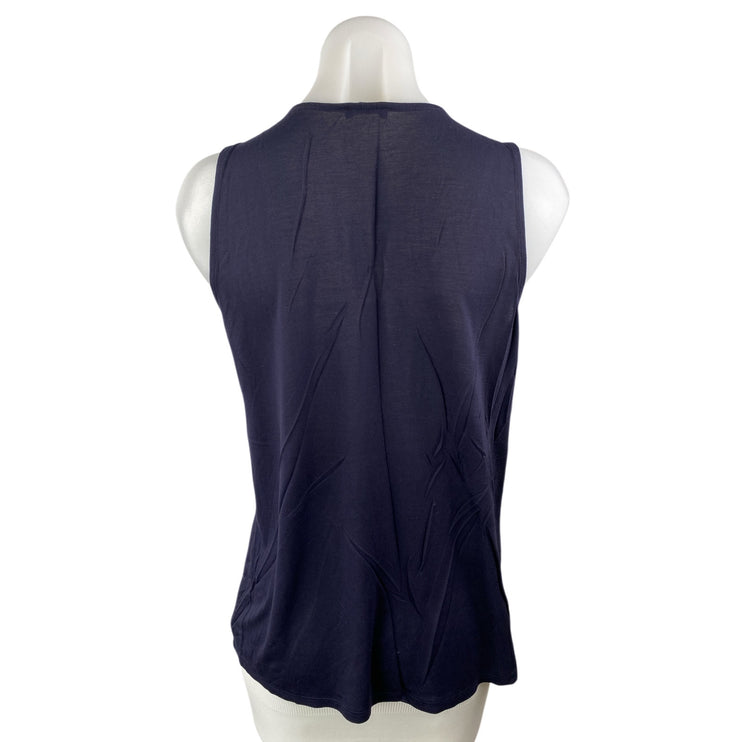 Ann Taylor Navy Blue Scoop Neck Sleeveless Cami Camisole Active Tank Top Size M