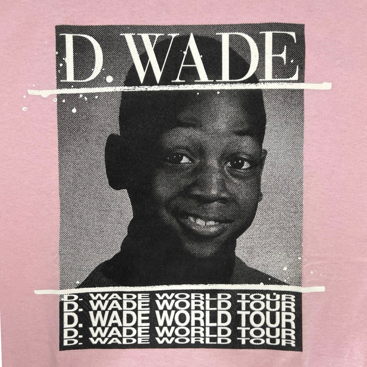 NBA Pink Dwayne D. Wade World Basketball Graphic Tour T-Shirt Tee Top Size M