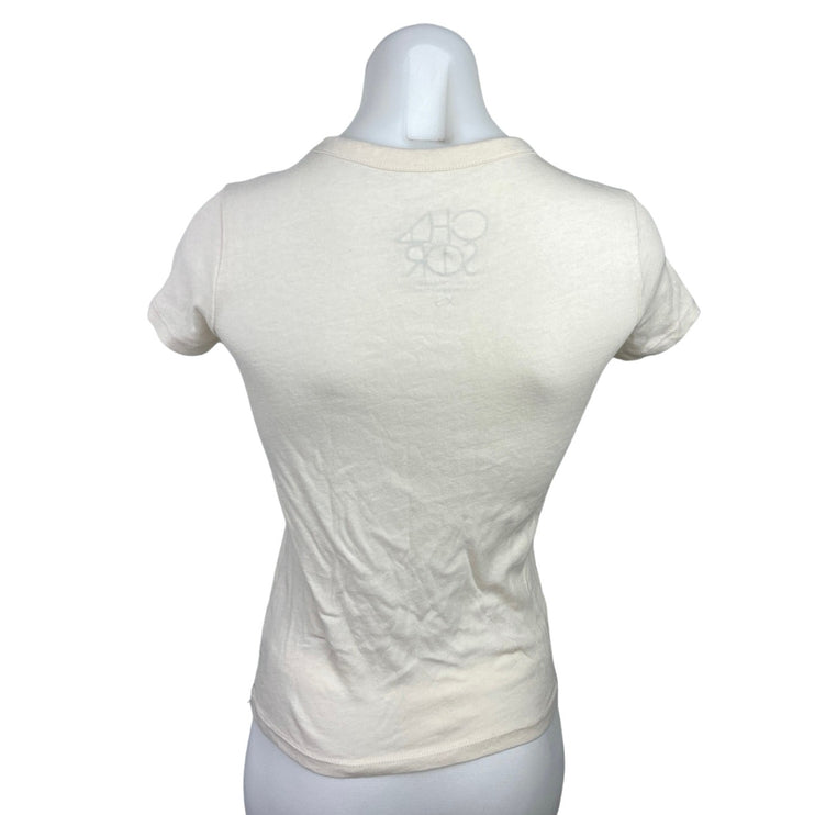 Chaser Grateful Dead Skeleton Sun White Round Neck Short Sleeve T-Shirt Top XS