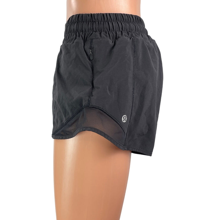 Lululemon Black Women's High Rise Elastic Waist Athletic Running Shorts Size 6