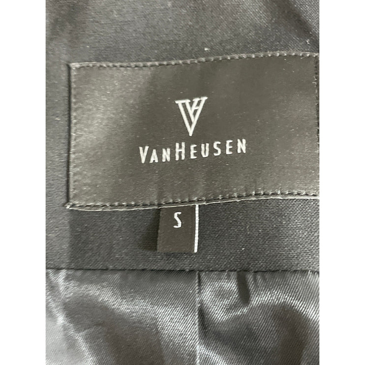 Van Heusen Black Notched Collar Long Sleeve Single Breasted Blazer Coat Jacket S