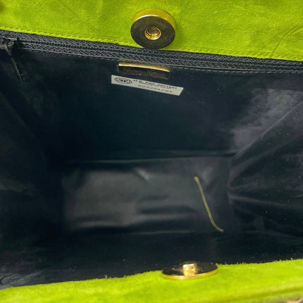 Neiman Marcus Women's Green Suede Vegan Leather Studded Ring Crossbody Bag OS